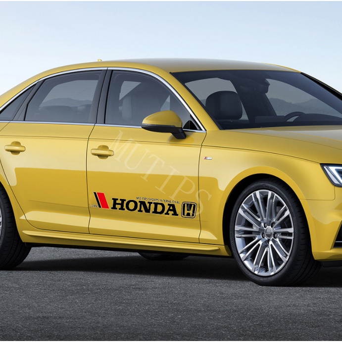 Honda 2Pcs Body Mobil Pintu Samping Anti Air Stiker Penutup Lecet Untuk Kota Civic CRV HRV BRV Accord Jazz Freed Brio