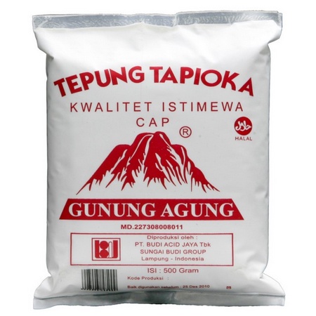 

Sagu Gunung Kemasan 500 Gr/tepung Tapioka/sagu Cap Gunung Agung / Tepung Tapioka Cap Gunung Agung