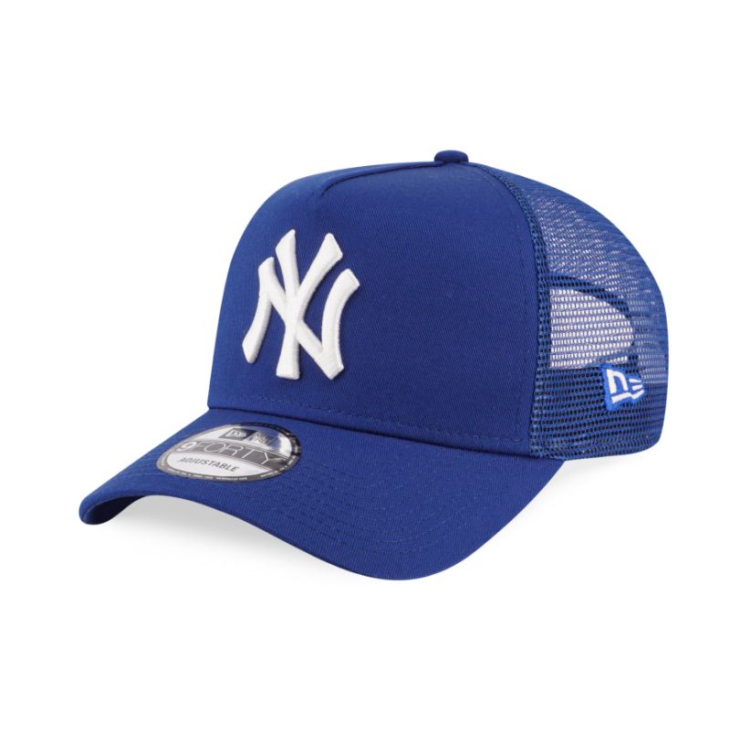 Topi New Era Cap New York Yankees Essential Blue Trucker Type A Frame 9Forty Adjustable Original