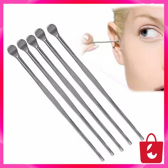 [1 PCS] Korek kuping besi lurus 1pcs korek kuping murah pembersih telinga 1an stainless ear pick