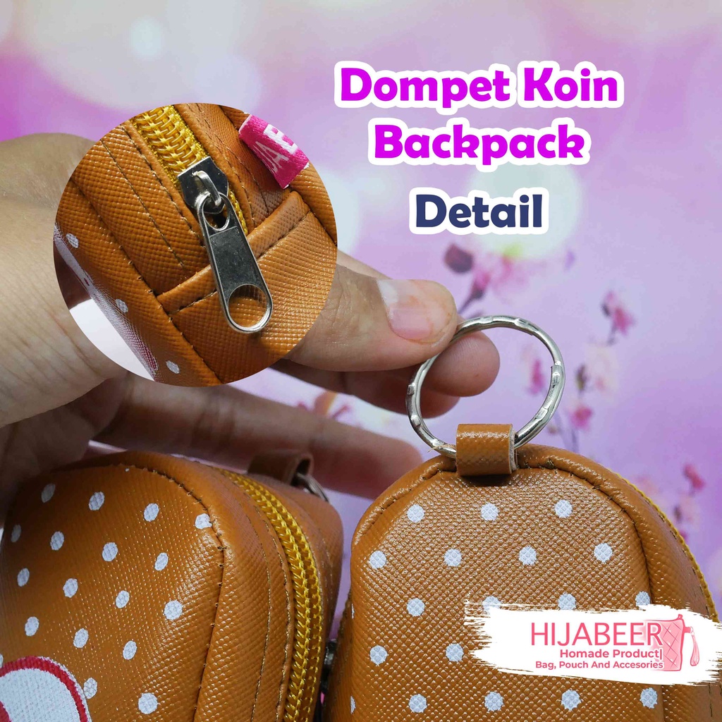 Dompet Koin Backpack Mini / Backpack Pouch Mini by Hijabeer Indonesia