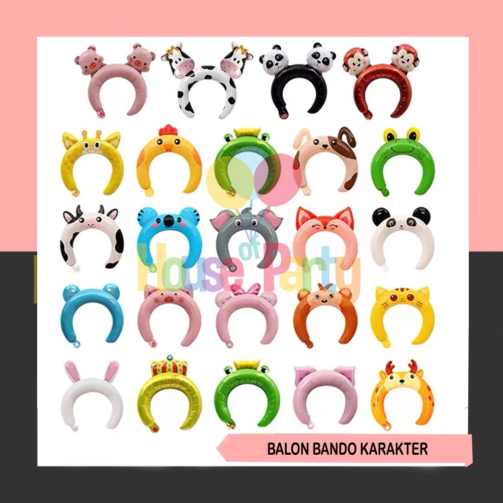 Balon bando karakter / balon bando anak karakter disney /balon bandana Karakter
