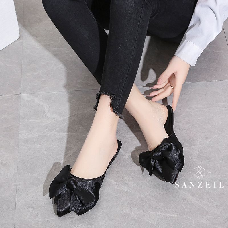 COD - Sandal Wanita Import SANZEIL Lita Kasual Dengan Acc Pita