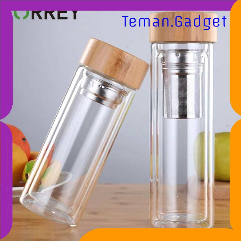 TG - DPR BORREY Botol Minum Kaca Tea Infuser Glass Bottle 330 ml - BR-029