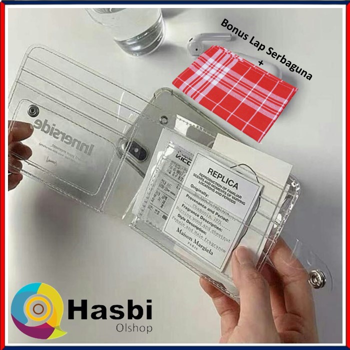 PROMO  DOMPET PRIA WANITA | DOMPET LIPAT MIKA TRANSPARAN | DOMPET KARTU