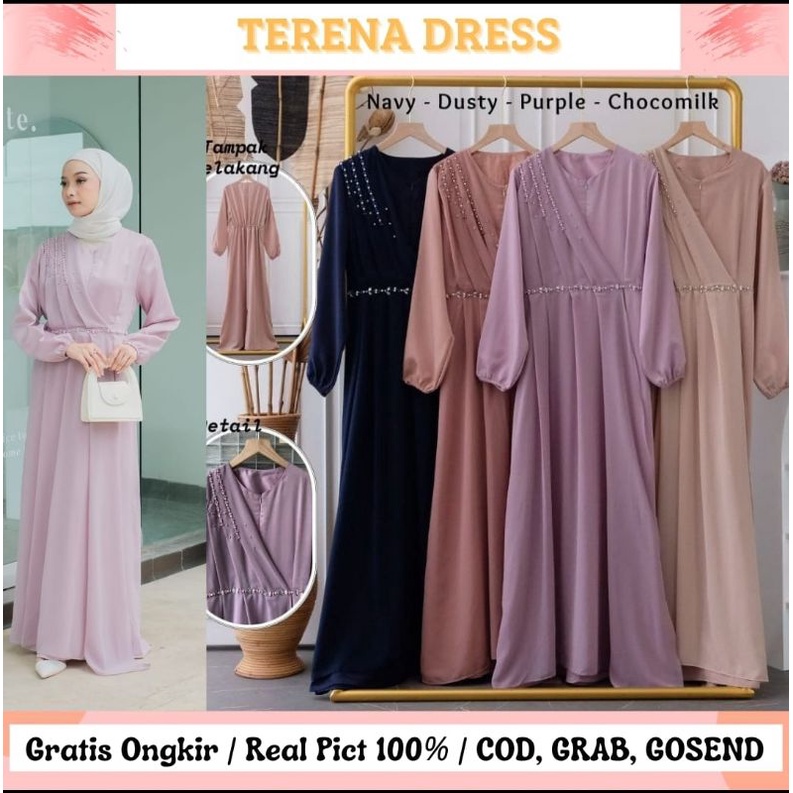 TERENA DRESS / DRESS KONDANGAN / SERAGAMAN / BRIDESMAID / BUSUI FRIENDLY