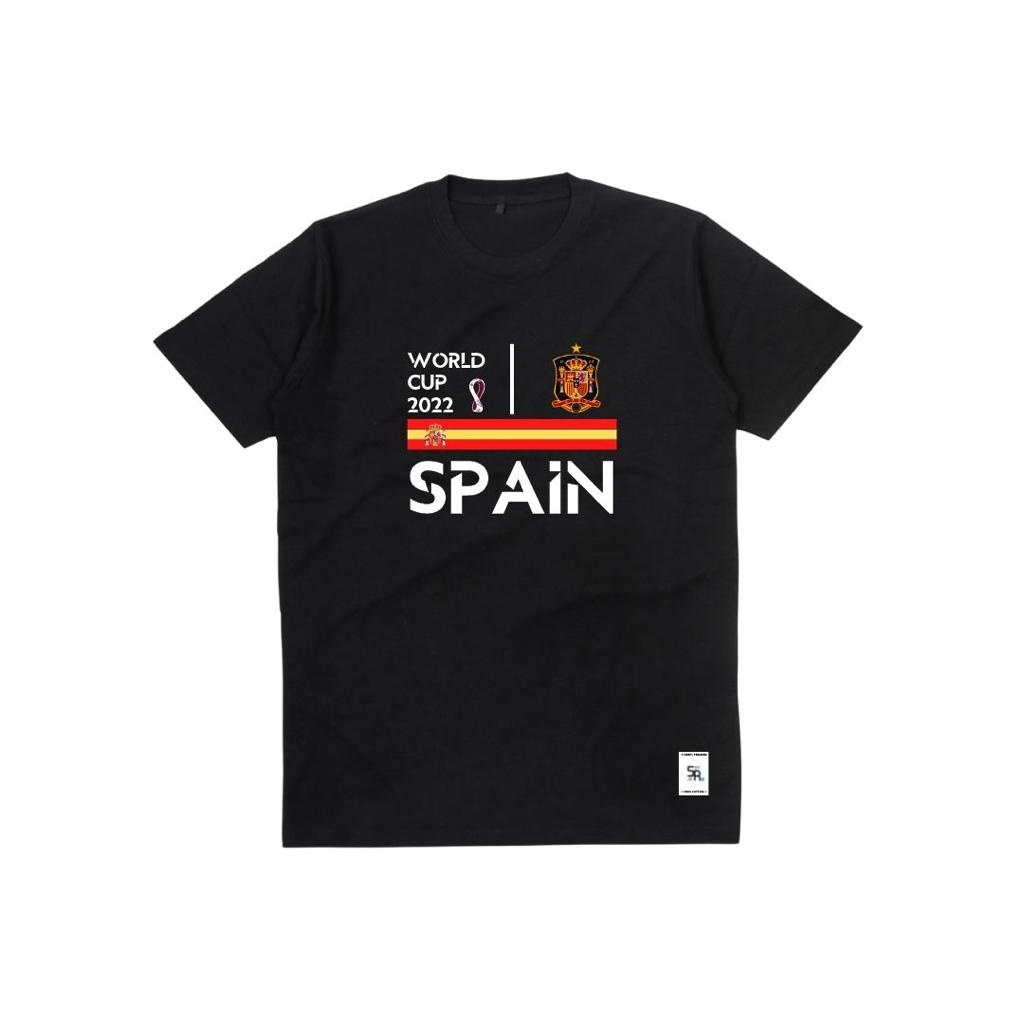 Tshirt Baju Kaos Distro World Cup Piala Dunia Spain / Kaos Distro Pria Wanita