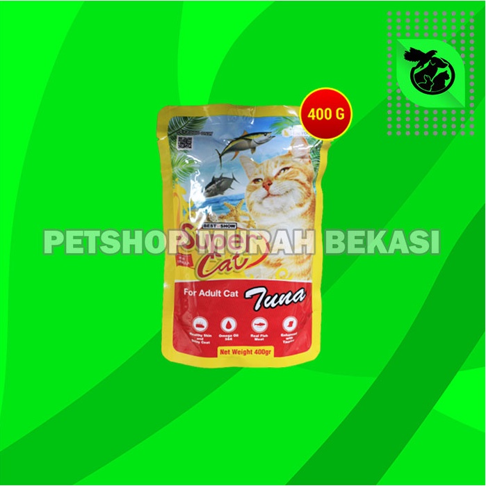 Super Cat Pouch Makanan Basah Kucing Wet Food SuperCat 400 Gram