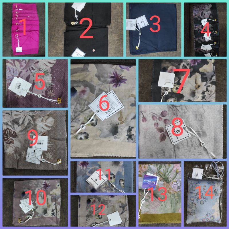 NEW AS IS Buttonscarves Series: Everyday VERY BERRY, BLACK, NAVY, Tropicale, FIORE, TLM, Prayer Robe