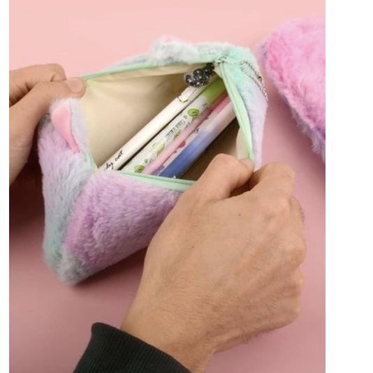 

BEST SELLER Kotak Tempat Pensil Unicorn Bulu Alat Tulis Anak Dompet Kuda Poni Import Pencil Case Fluffy Perlengkapan Sekolah 820 D0S!!