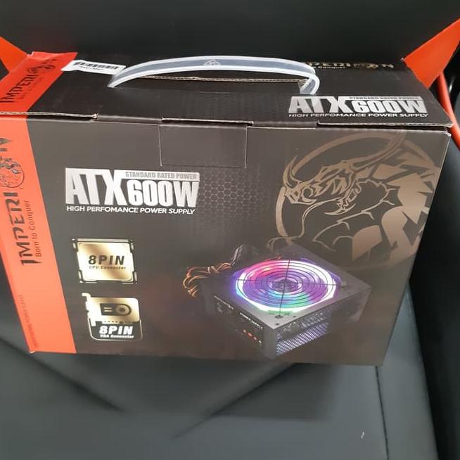 Harga Bersahabat Imperion 600w RGB 8 PIN Power Supply Gaming PSU ATX 600 Watt 8pin