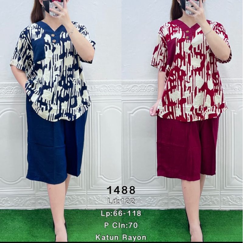 Setelan katun rayon JUMBO