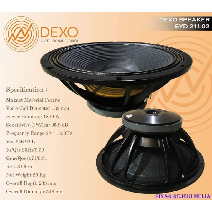 SPEAKER DEXO 21 INCH SYD21L02 SPIKER DEXO SYD 21L02
