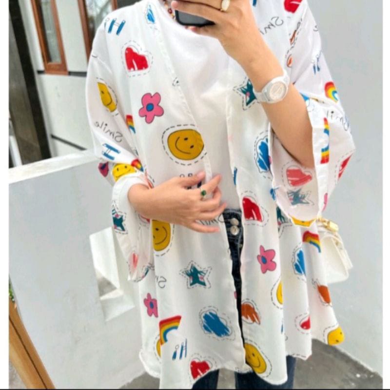 BEFAST - ZRX OOTD OUTER NITA / AURELIE BSHKA OUTER / Cardigan Daily Wanita Terlaris / Pakaian Hangout Wanita Remaja ABG /  Outer Wanita Motif Lucu / Pakaian Kekinian Wanita Trendy / Outfit Wanita Hijab / Fashion Kekinian Ala Style Korean