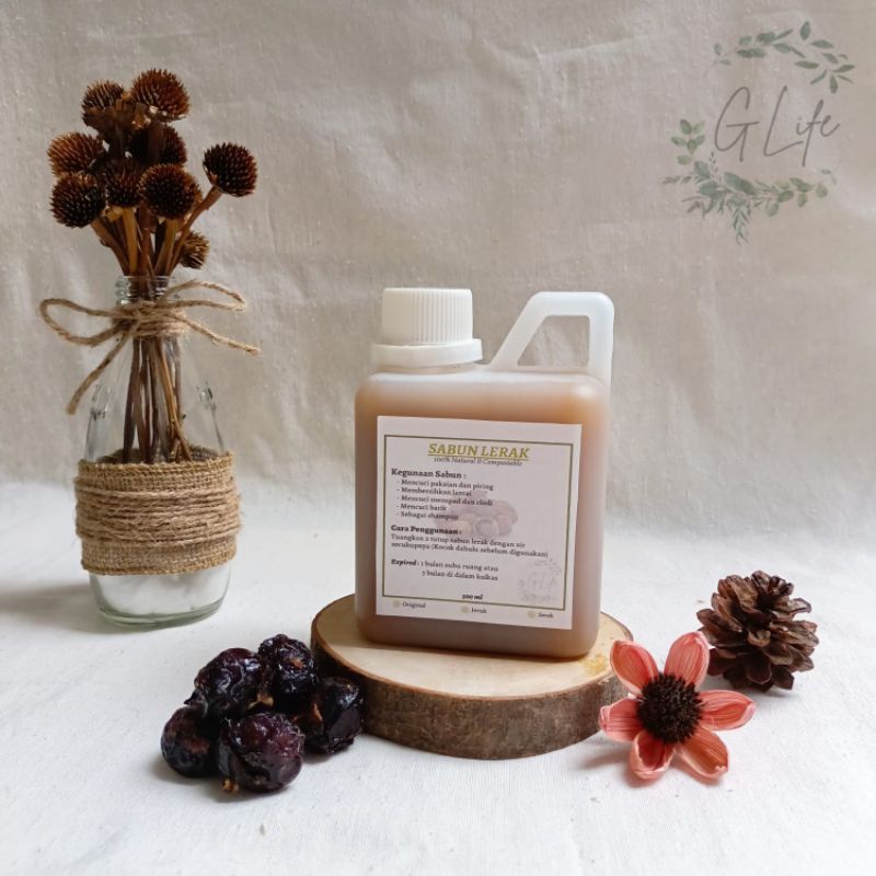 Sabun Lerak Cair Soapnuts 500ml, Sabun Batik Lerak Alami Natural