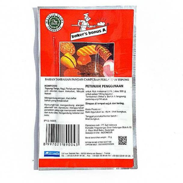 

❄ baker bonus A bread improver sachet 10 gram bahan baking roti ㅄ