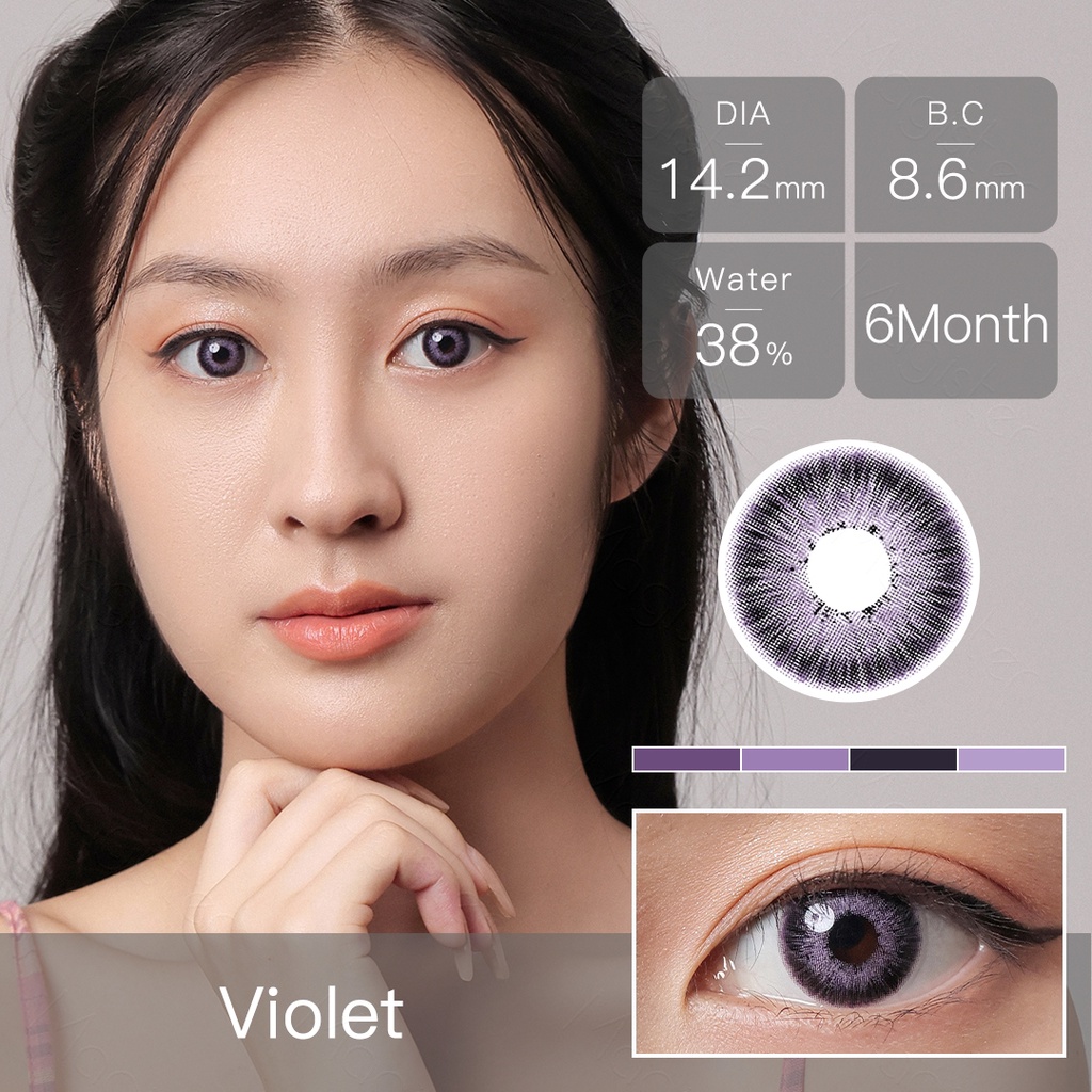 (COD)Softlens Mata Normal,Softlens pattaya Hitam cosplay Lensa Kontak Warna Alami, Soflens Murah Lensa Warna