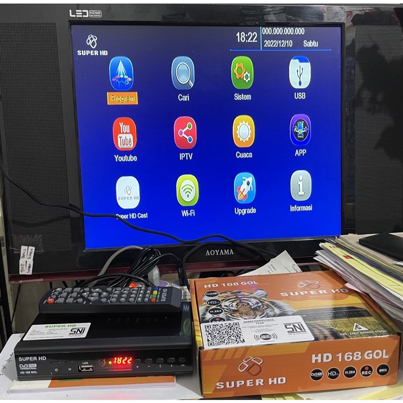 set top box HD DVB T2 set top box Full HD digital tv kominfo sni