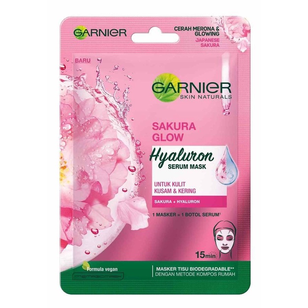 Garnier Sakura Glow Hyaluron Serum Mask / Masker Wajah