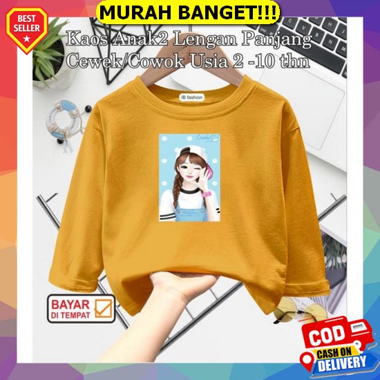 Atasan Anak / Kaos Anak Perempuan / Atasan Import Princess ((Ib))Kaos Anak Perempuan Panjang/Cewek T