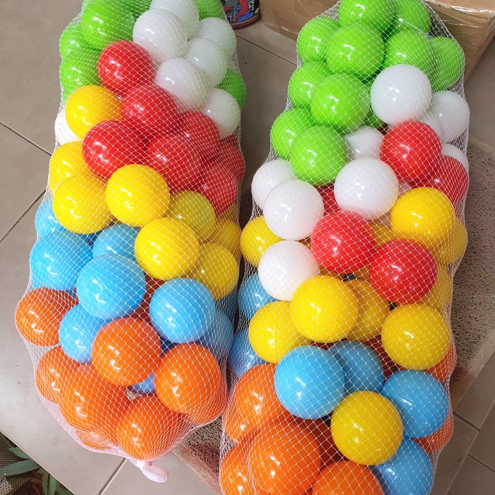 100pc Mainan Mandi Bola Anak SNI WARNA CERAH SOLID PREMIUM TEBAL