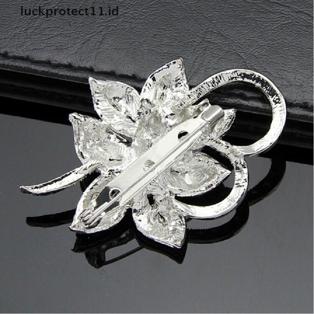 /Fashion Hot// Fashion// Pesona Baru Bunga Kristal Bros Pin Berlian Imitasi Mutiara Bros Pin.