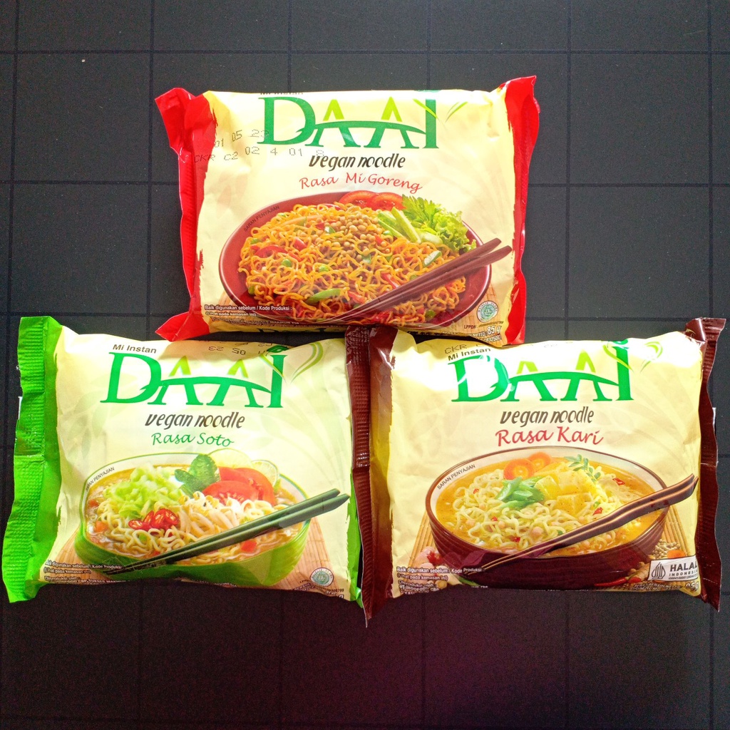 Daai Mi Instan Mie Goreng Kuah Soto Instant Vegan Vegetarian Noodle Makanan Ringan Snack Cemilan Camilan