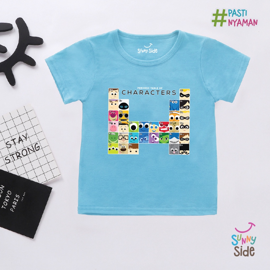 Sunnyside Kaos Anak Pendek - Pixar Tabel Usia 1 - 9 Tahun Laki laki Perempuan