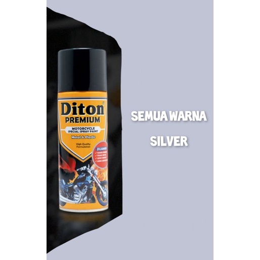 cat semprot pilok pilox diton premium 400cc varian silver 9124 silver metallic 9180 prestige silver 9155 alu silver 9613 400cc