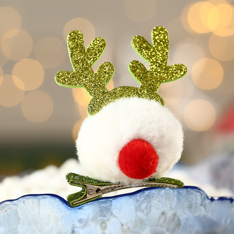 JEPITAN RAMBUT NATAL AKSESORIS RAMBUT CHRISTMAS CUTE XMAS TANDUK RUSA NATAL Fashion Korea Bandana Merry Christmas Tanduk Rusa Boneka Bulu Aksesoris Rambut Fashion Natal Christmas