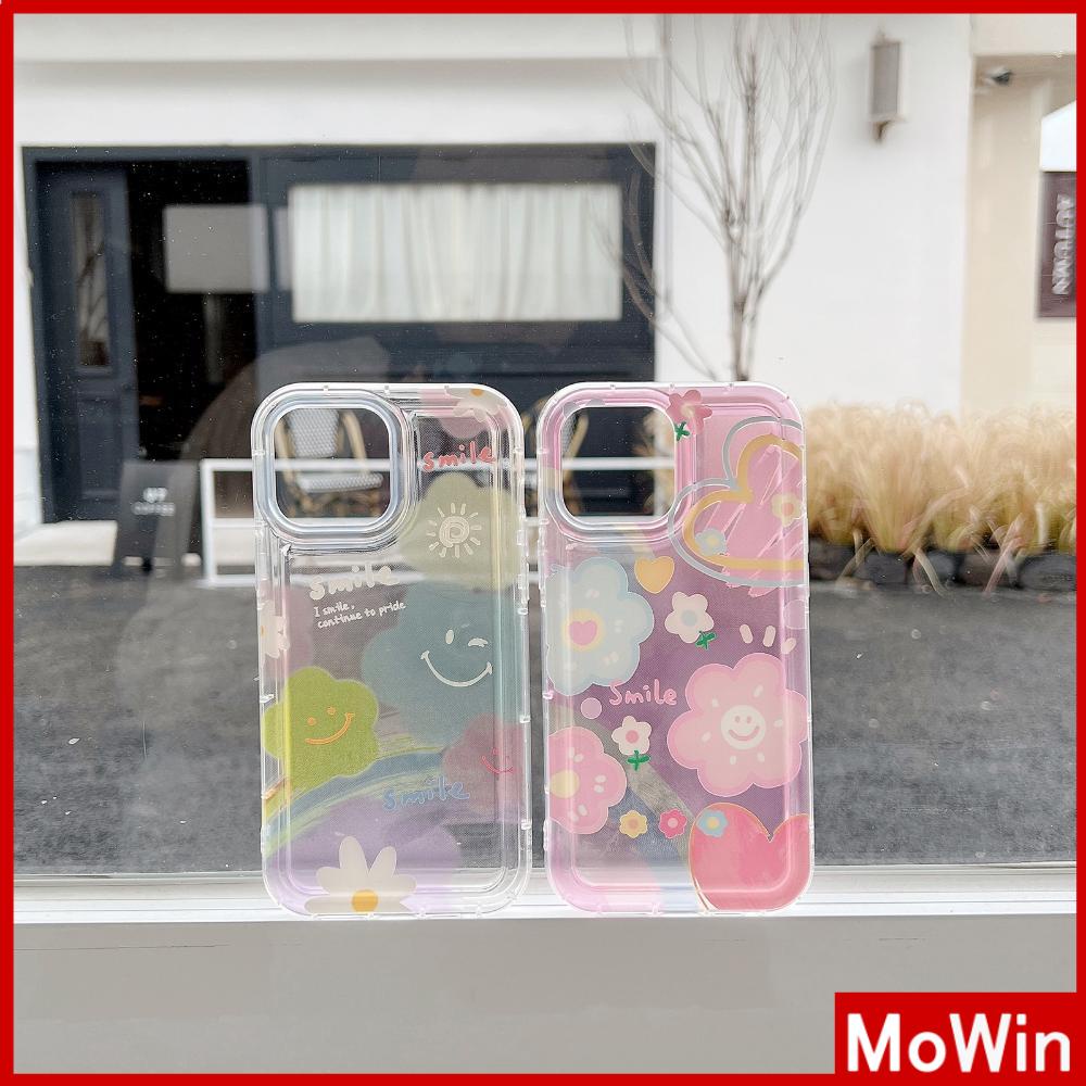 For iPhone 14 Pro Max iPhone Case TPU Soft Case Clear Case Airbag Shockproof Protection Camera Pink Flower Compatible For iPhone 13 Pro Max 12 Pro Max 11 Pro Max 7plus XR xs max