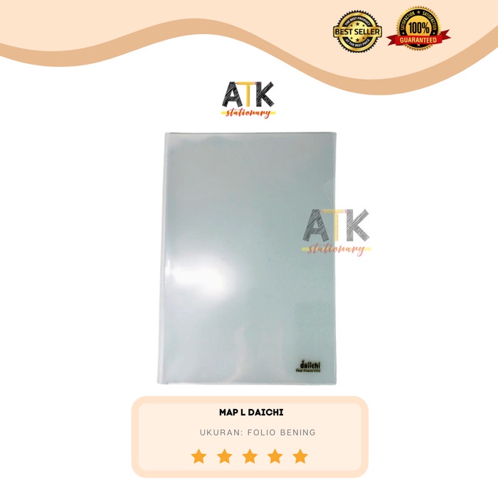 

DISKON Map L ( Clear Sleeve) Daichi Ukuran Folio/ A4 atk Code 2648