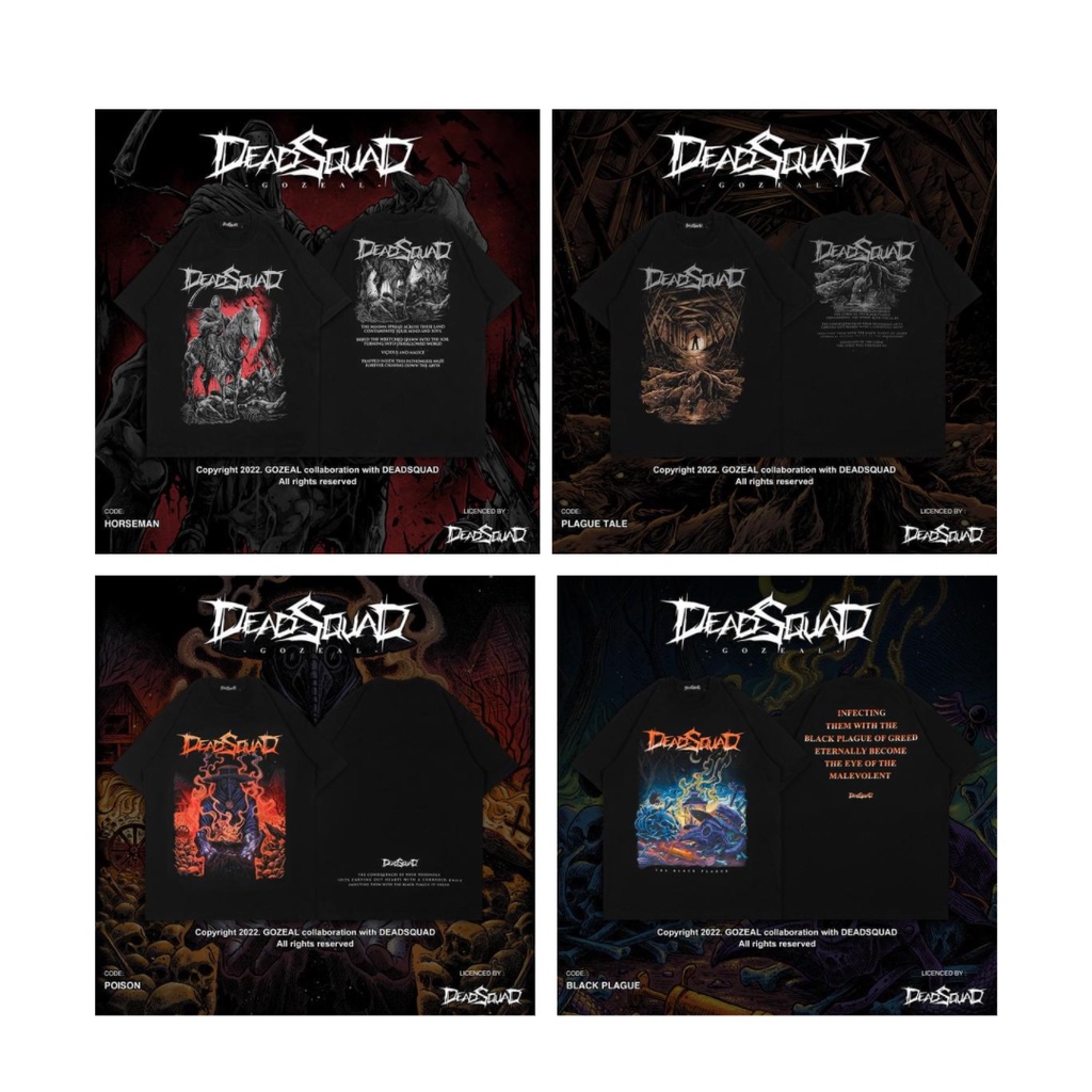 Gozeal X DeadSquad | Tees (Horseman/Plague Tale/Poison/Black Plague)