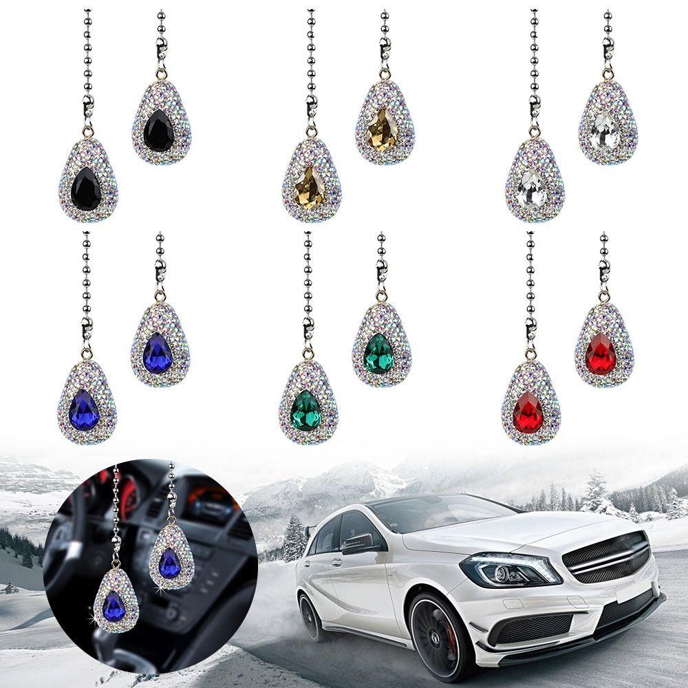 Suyo Liontin Kristal Wanita Hadiah Terbaik Berlian Imitasi Dekorasi Gantung Interior Mobil