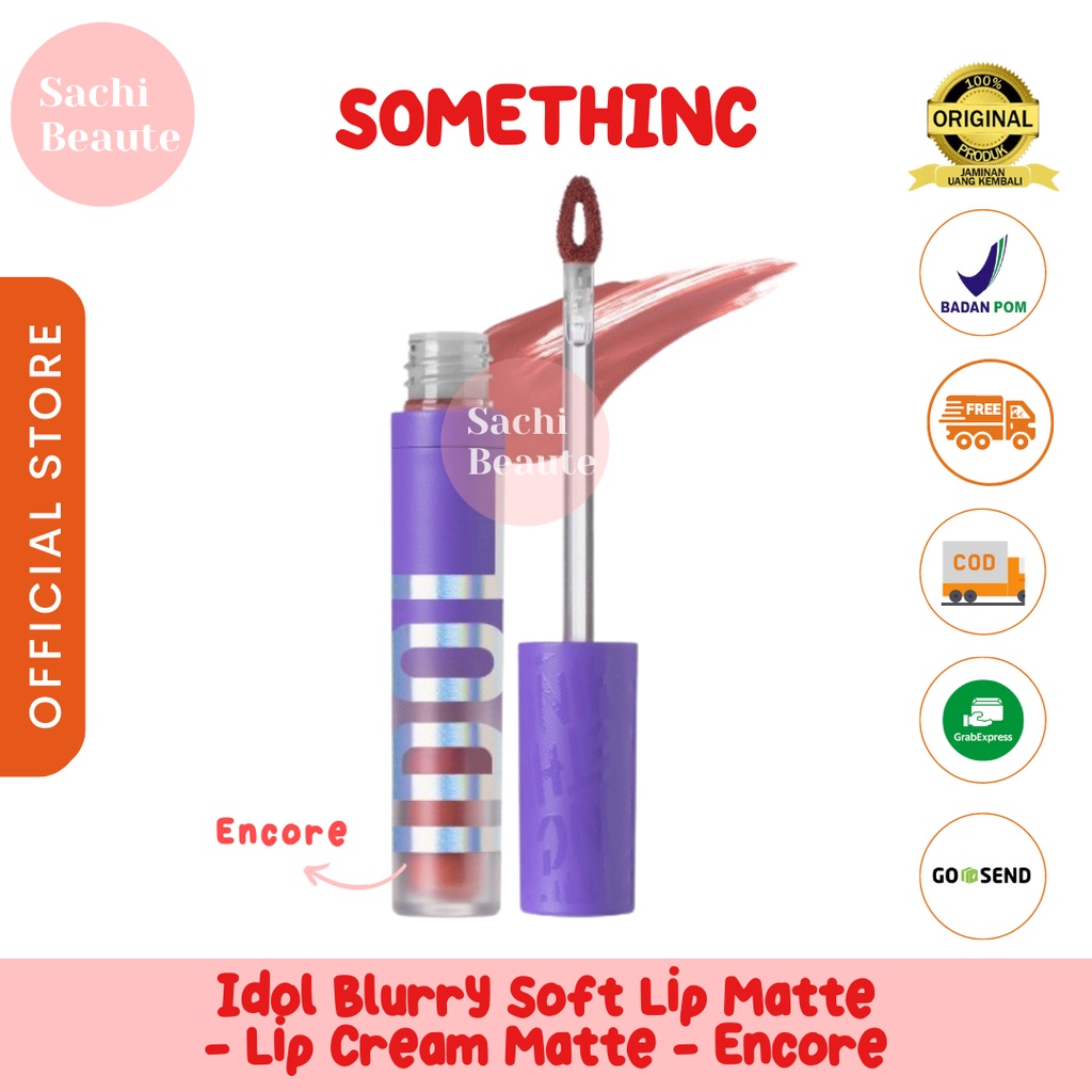 SOMETHINC Idol Blurry Soft Lip Matte - Lip Cream Matte Warna yang Tahan Lama - Encore