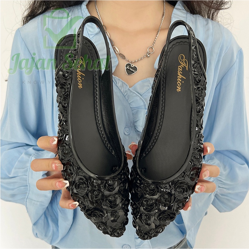 Sepatu Fashion Women Flat Shoes Rose Sepatu Sandal Wanita 899