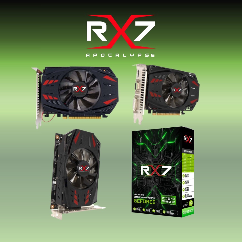 VGA CARD RX7 GTX750 4GB GDDR5 128 BIT REAL CAPACITY RESMI