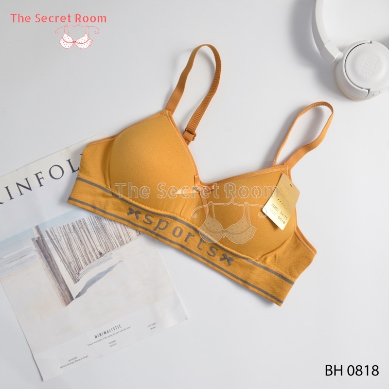 TALLY BRA BH 0818 I CUP A | TANPA KAWAT I BUSA TIPIS I SIZE 34-38 I BAHAN SEMI RAJUT| ADA LOGO