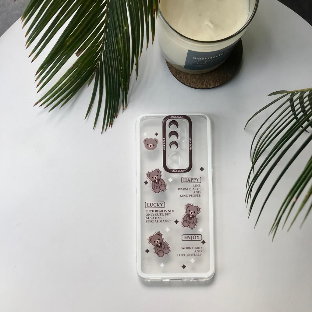 TEDDY ANGEL EYE case oppo reno a17 8 7 4g a57 2022 a15 a16 a16k a16e a1k c2 a31 a3s c1 a52 a53 a54 a5s a7 a12 f9 a74 4g a9 2020 a5 f11 pro reno 5 5f 6 4g