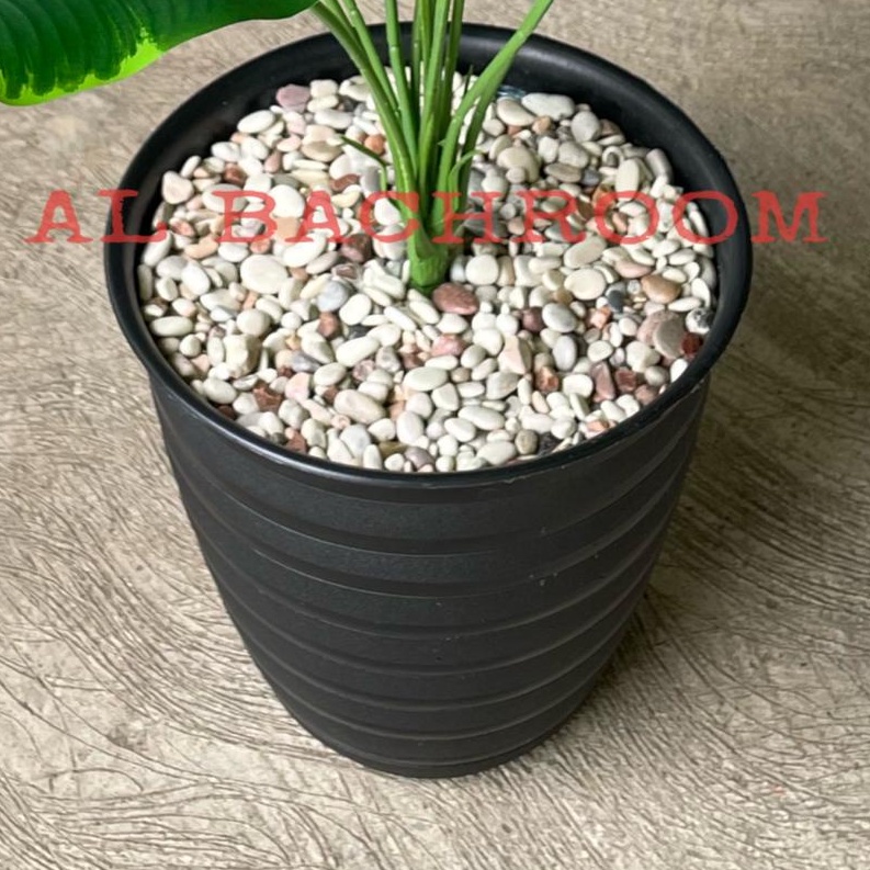 1PAKET TANAMAN ARTIFICIAL D18T60 DENGAN POT PLASTIK PIRUS 20CM RB6031 BUNGA PLASTIK DEKORASI POHON PALSU