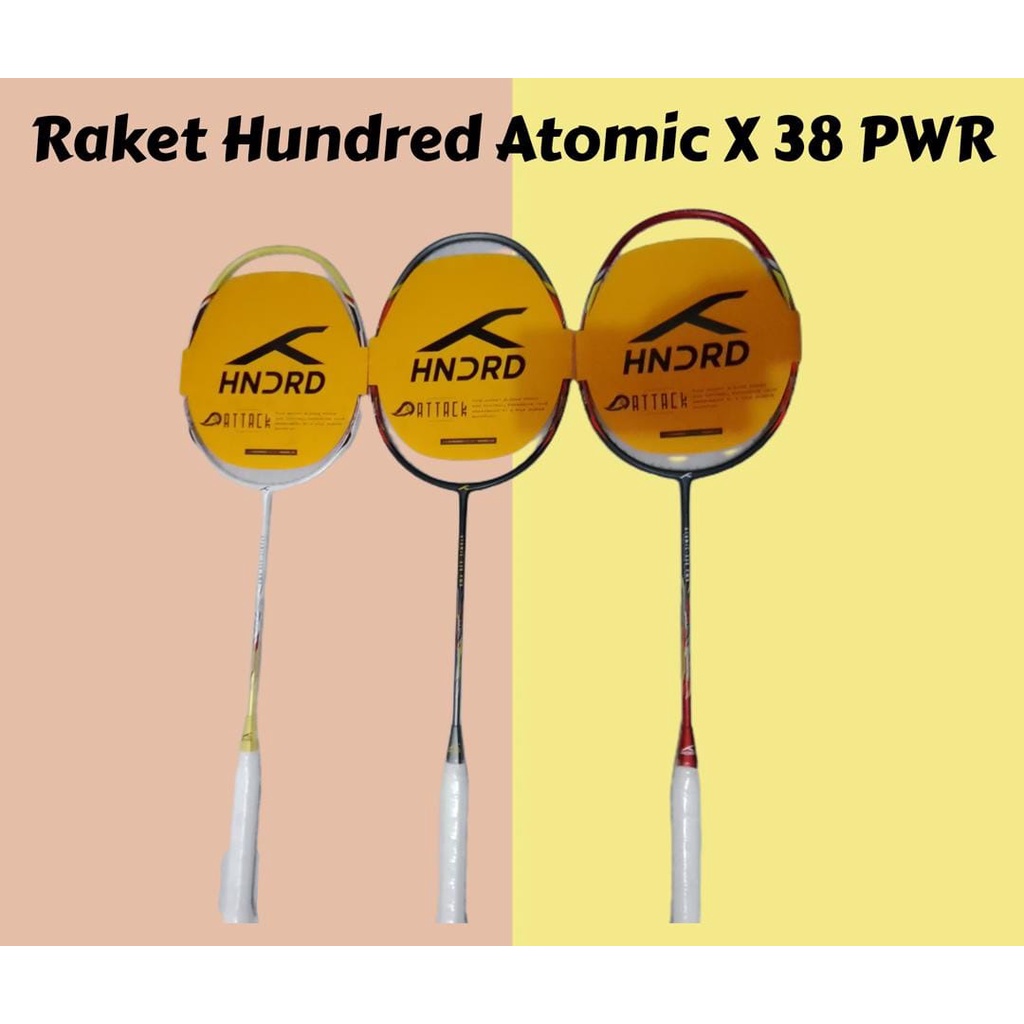 Raket Badminton Hundred Atomic X 38 PWR Original Raket Hundred