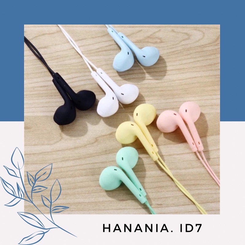 HEADSET MACARON U19 Hifi Stereo Extra Bass Handsfree Matte Colorfull Earphone Jack 3.5mm With Mic