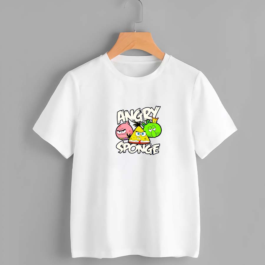 Baju Kaos Distro Anak Laki Laki Umur 1-10 Tahun - Baju Kaos Distro anak KARAKTER ANGRY SPONGE