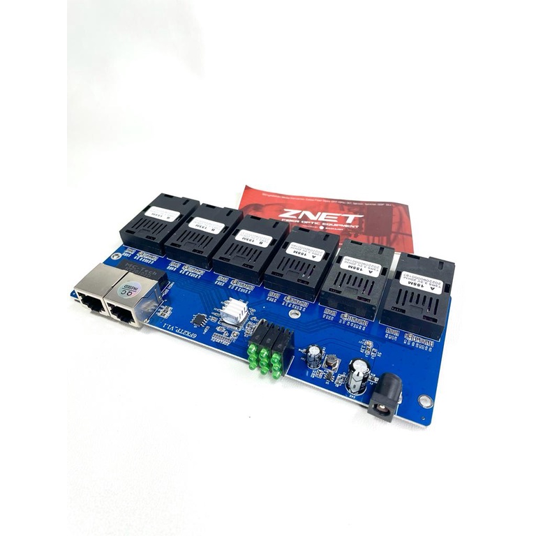 PCB POE 6 FO 2 LAN MEDIA CONVERTER 100 MBPS POE REVERSE