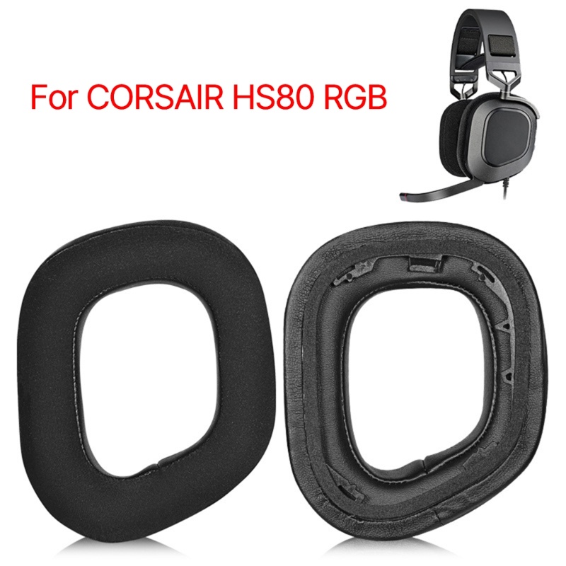 Zzz Ear Pads Untuk CORSAIR HS80 RGB Headphone Isolasi Kebisingan Memory Foam Cushions