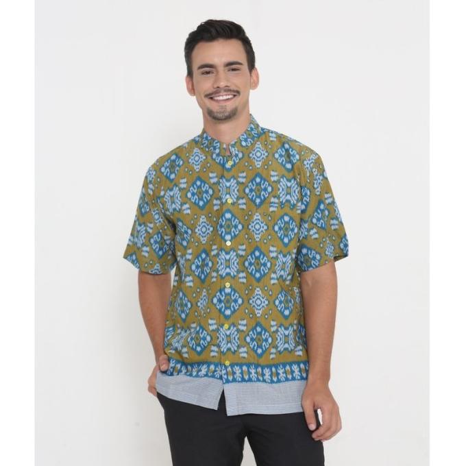 Adikusuma By Arjuna Weda Koko Batik RN Tenun Ikat - Biru