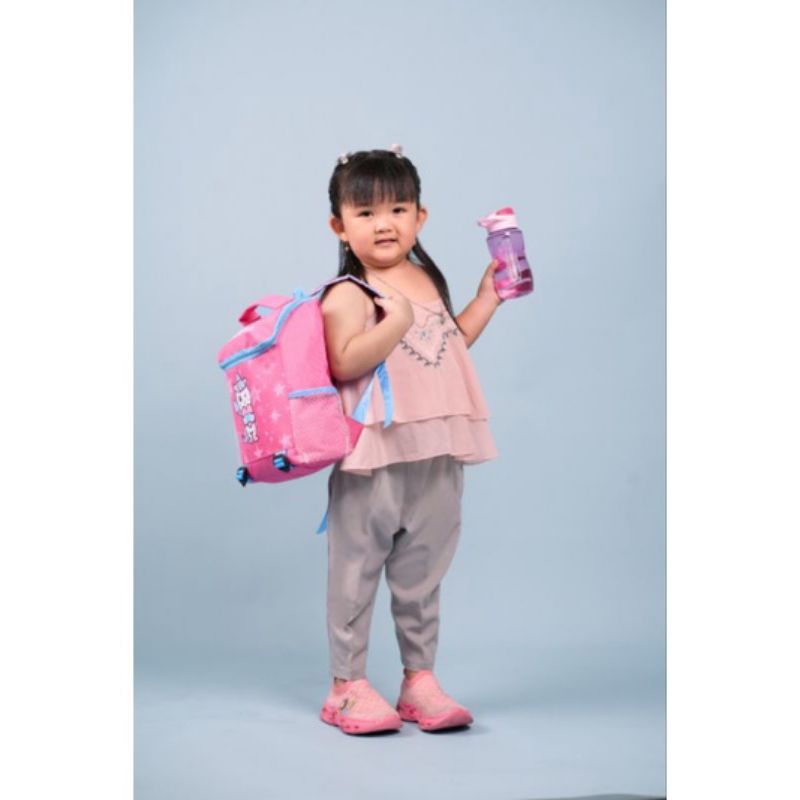 Tas ransel anak set Backpack dengan kotak botol sendok garpu