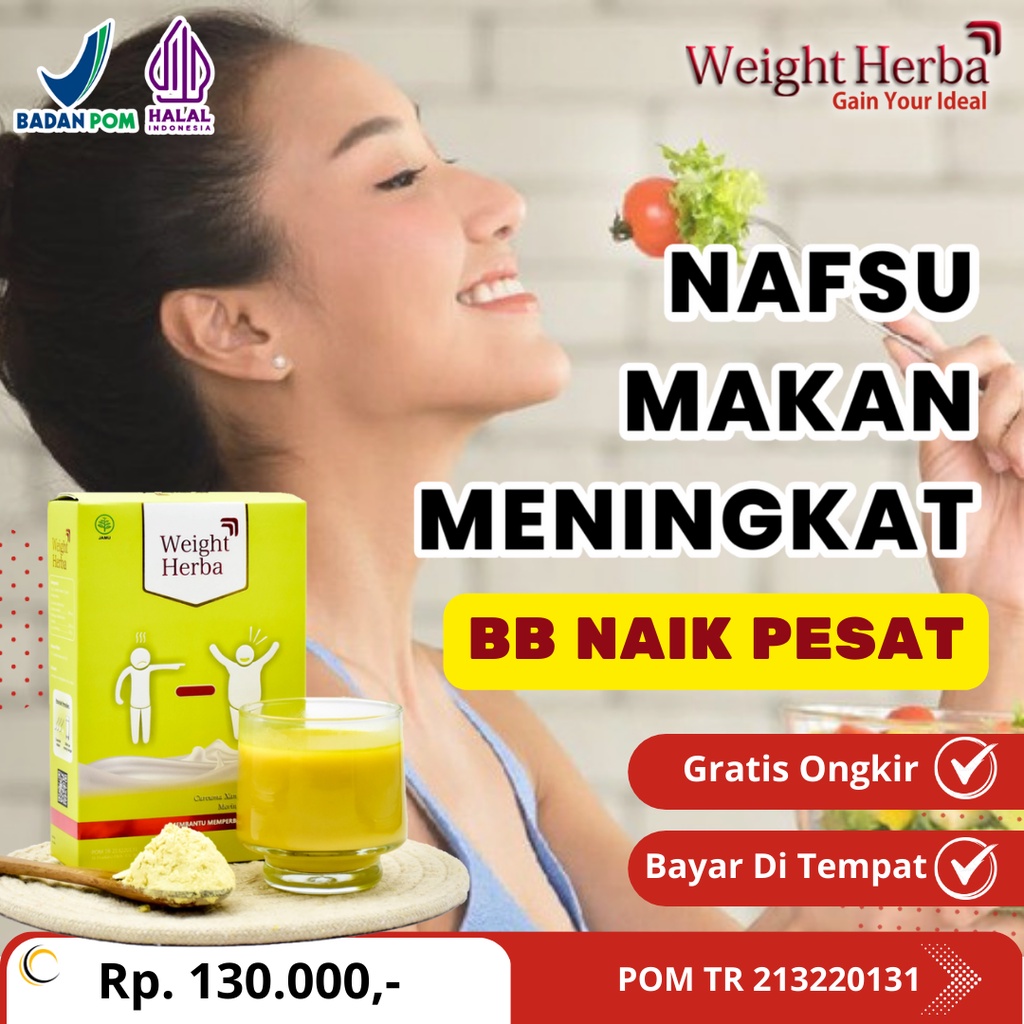 WEIGHT HERBA Susu Penambah Berat Badan 100% Original Kaya Susu Kambing Etawa Murni Asli Tanpa Efek Samping Temulawak Daun kelor Rendah Gula Baik Untuk Penderita Diabetes Kolesterol