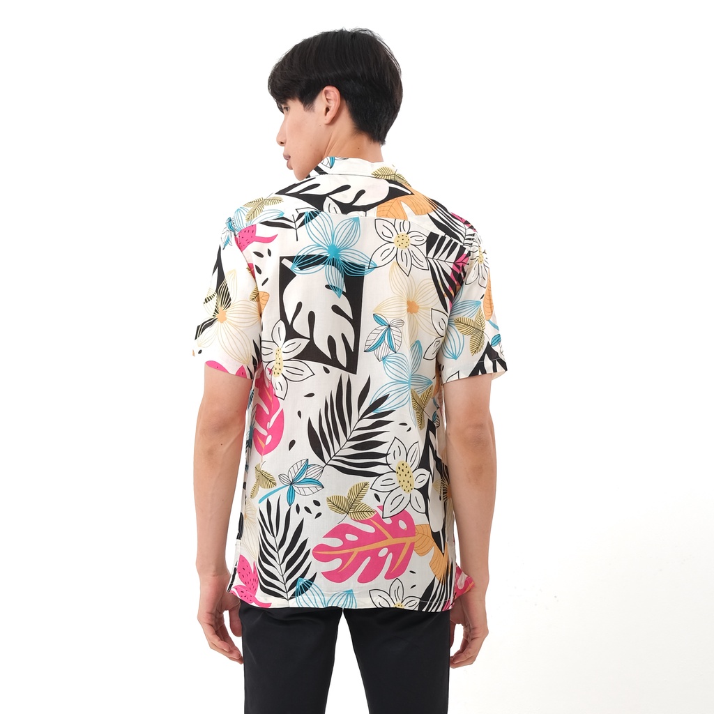 SANVANINA Kemeja Hawaiian Unisex - Sakura Casual Shirt E-2023