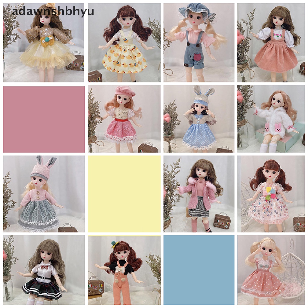 Adawnshbhyu 30cm BJD Boneka1/6 Princess Doll Dress Baju DIY Hadiah Mainan Anak Perempuan (Tanpa Boneka) ID